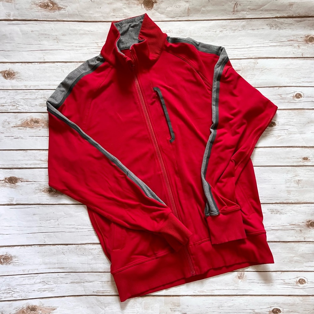 Lululemon Athletica Red and Gray Lightweight Jacket